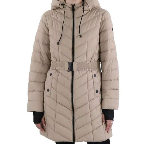 NWT! Jessica Simpson Women's Winter Coat Tan Packable Quilted Puffer 2XL - Picture 2 of 12